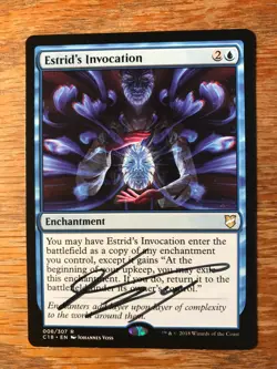Magic the Gathering MTG Estrid's Invocation Commander signed NM - Image 1
