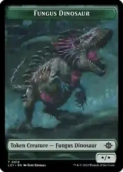 Magic: The Gathering Fungus Dinosaur 12 Token Regular NM LCI - Image 1