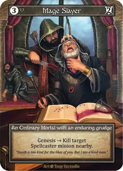 Sorcery: Contested Realm Beta Mage Slayer Ordinary Foil NM - Image 1