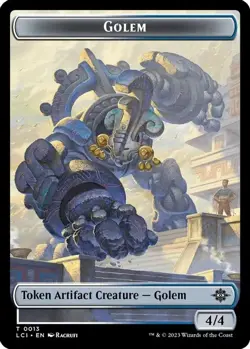 Magic: The Gathering Golem 13 Token Regular NM LCI - Image 1