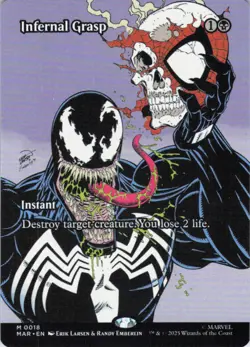 MTG Infernal Grasp (Borderless) (18) | NM | Spider-Man {MAR} - Image 1