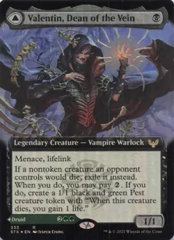Valentin, Dean of the Vein (Extended Art) Strixhaven Foil Rare #333 NM MTG - Image 1