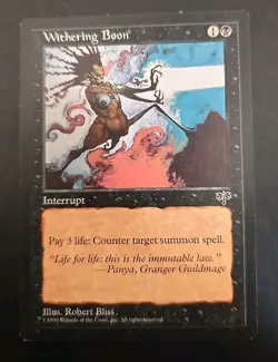 Withering Boon Mirage MTG Regular Lightly Played - Image 1