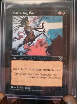 Withering Boon Mirage MTG Regular Lightly Played - Image 3