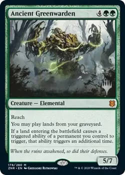 Ancient Greenwarden - Promo Pack: Zendikar Rising (PPZNR) (FOIL) NM Never Played - Image 1