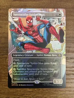 NM Spectacular Spider-Man (Borderless) Marvel's Spider-Man Foil Prerelease Date - Image 1