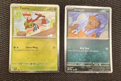 Pokemon TCG Yanma 185 Sv Scraggy 186 Sv Scarlet & Violet Promo Holo Set Of Two - Image 1