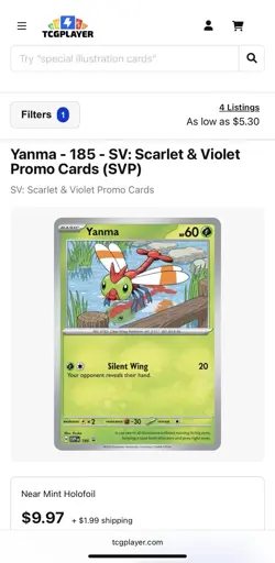 Pokemon TCG Yanma 185 Sv Scraggy 186 Sv Scarlet & Violet Promo Holo Set Of Two - Image 5