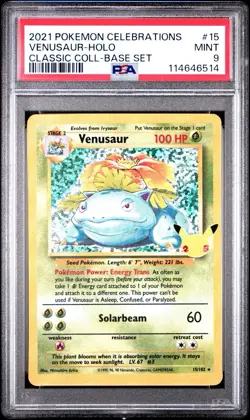 2021 POKEMON CELEBRATIONS CLASSIC COLLECTION #15 VENUSAUR-HOLO PSA 9 - Image 1