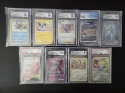 (9) Pokemon Graded Collection CGC Guiness Worlds Records PSA - Image 1