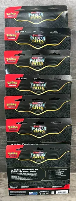 7 Packs of Pokemon TCG: SV Paldean Fates Tech Sticker Collection New Sealed - Image 4