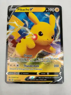 Pikachu V SWSH061 Holo Rare Promo - Pokemon Sword & Shield Shining Fates NM/M - Image 1