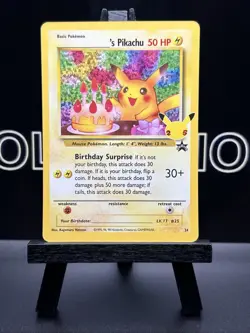Happy Birthday Pikachu Holo 24 Celebrations Birthday Pokemon Card NM - Image 2
