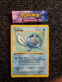 POLIWAG Pokemon Card - WOTC - 1st Edition - Base Set - Shadowless - 59/102 NM - Image 1