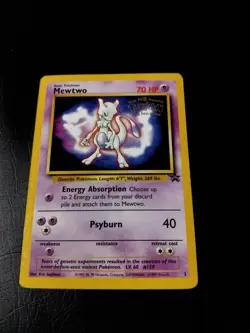 Mewtwo 3/53 Promo Stamped Black Star Promo Pokemon TCG card 1999 Lightly Played - Image 1
