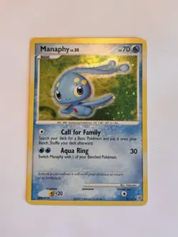 Pokemon TCG Manaphy 9/130 Diamond and Pearl Reverse Holo NM Vintage Card - Image 1
