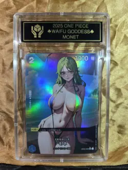MONET One Piece Anime Waifu Goddess CUSTOM CARD Gold/Black label - Image 1