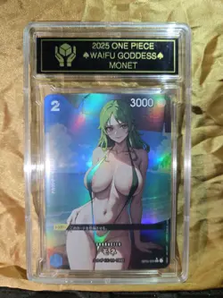 MONET One Piece Anime Waifu Goddess CUSTOM CARD Gold/Black label - Image 2