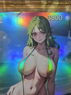 MONET One Piece Anime Waifu Goddess CUSTOM CARD Gold/Black label - Image 4