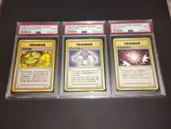 Pokemon JAPANESE Vending Machine PSA 9 3 Card Lot Fossil Excavation Max Revive - Image 1