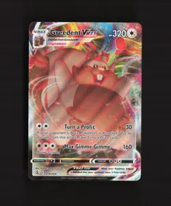 Greedent VMAX 218/264 Fusion Strike Ultra Rare Holo Pokemon Card - Image 1