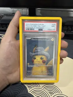 Pikachu Grey Felt Hat Promo PSA 9 (with Card Guard) - Image 1