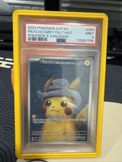 Pikachu Grey Felt Hat Promo PSA 9 (with Card Guard) - Image 3