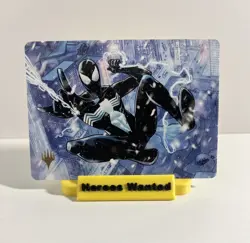 Spectacular Spider-Man (Black) Art Card (Gold-Stamped) Art series NM MTG - Image 1