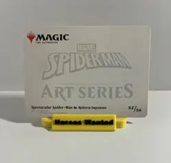 Spectacular Spider-Man (Black) Art Card (Gold-Stamped) Art series NM MTG - Image 2