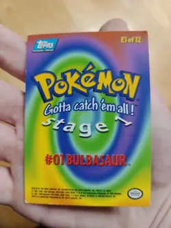 Pokemon Card - Bulbasaur #01 E1 - Pokemon the First Movie - Topps Mp - Image 2