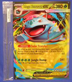 POKEMON MEGA EVOLUTION VENUSAUR IVYSAUR LENTICULAR CARD SIGN 17.25" x 24" - Image 1