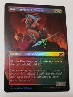 MTG Burning-Tree Emissary 3 2X2 Double Masters 2022 Borderless Foil Common NM x1 - Image 1