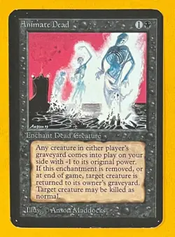 MTG ANIMATE DEAD Alpha (OldManMTG 011-937) - Image 1