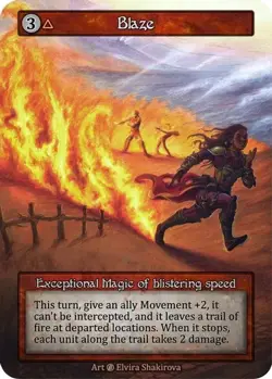 3x Sorcery: Contested Realm Beta Blaze Exceptional Regular NM - Image 1