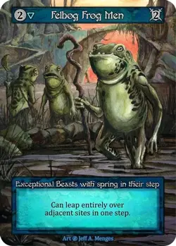 3x Sorcery: Contested Realm Beta Felbog Frog Men Exceptional Regular NM - Image 1