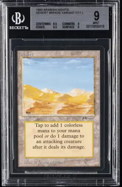 1993 MAGIC: THE GATHERING - ARABIAN NIGHTS MIRAGE VARIANT DESERT BGS 9 - Image 1