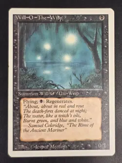 Will-o'-the-Wisp Revised Edition Regular NM MTG Magic The Gathering Ships FAST - Image 1