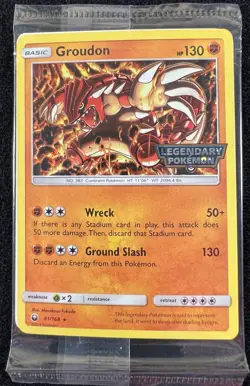 Groudon 81/186 Celestial Storm Legendary Pokemon Stamped Promo Sealed - Image 1