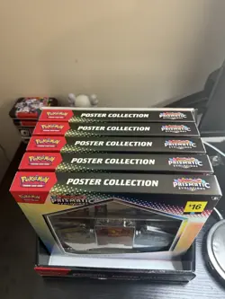 Pokemon TCG Prismatic Evolutions Poster Collection Box Lot of 5 Boxes w/ Display - Image 3
