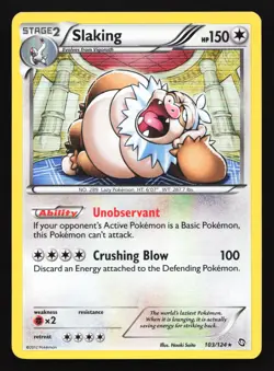 Pokemon Slaking 103/124 Dragons Exalted Holo Rare LP - Image 1