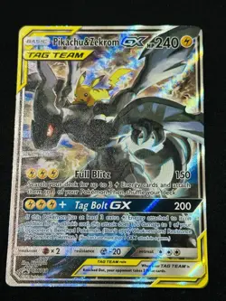 Pokemon Pikachu Zekrom GX SM168 Alt Art Tag Team Black Star Promo Fresh off box - Image 1