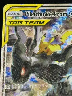 Pokemon Pikachu Zekrom GX SM168 Alt Art Tag Team Black Star Promo Fresh off box - Image 3