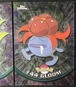 2000 Topps Chrome Pokemon Oddish #43 + Gloom #44 - LP - Image 4