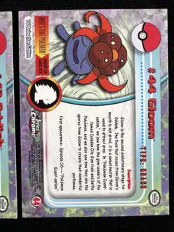 2000 Topps Chrome Pokemon Oddish #43 + Gloom #44 - LP - Image 5