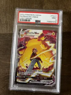 Pokemon TCG Pikachu VMAX Lost Origin Trainer Gallery TG17/TG30 PSA 9 - Image 1