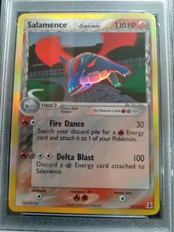 Graded PSA 7 2005 Pokemon EX SALAMENCE #14 HOLO Delta Species NM - Image 2