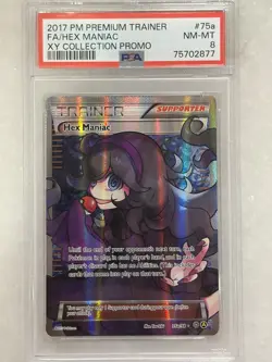 Pokemon TCG Hex Maniac 75a/98 Art Promo Trainer Full Art Rare PSA 8 - Image 1