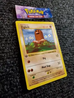 Diglett 47/102 1st Edition Shadowless Base Set 1999 Pokemon WOTC TCG NM - Image 3