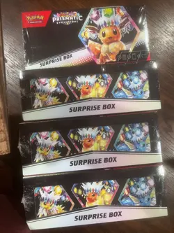 Pokemon Prismatic Evolutions Surprise Box Lot of 4 NEW SEALED IN HAND - Image 2