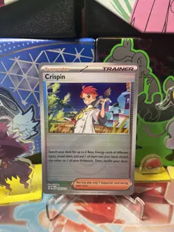 Pokemon TCG - Prismatic Evolutions Crispin 105-131 Poke Ball Pattern NM - Image 1